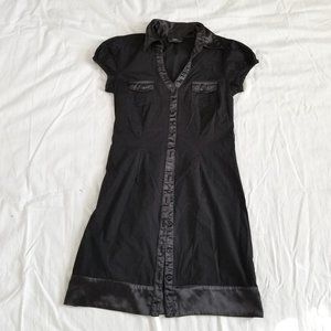 Byline Black Button Down Cargo Dress